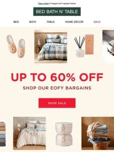 EOFY BARGAINS   Up To 60% Off