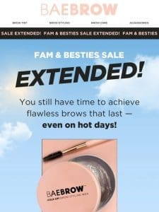 EXTENDED: 20% OFF for fam & besties! ?