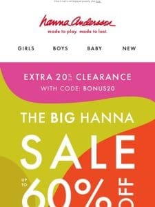 EXTRA 20% Off Clearance Ends Soon! Don’t Miss It!