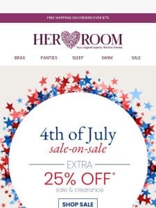 EXTRA 25% OFF 4th of July Sale!