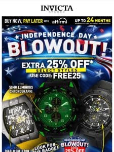 EXTRA 25% OFF Code FREE25 Independence Day BLOWOUT❗️