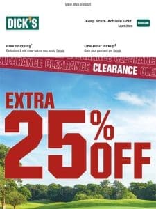 EXTRA 25% off won’t last! ?