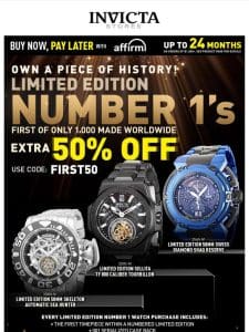 EXTRA 50% OFF FIRST-OF-ITS-KIND Watches❗️ Code FIRST50