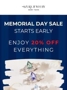 Early Access: 20% Off Everything ???