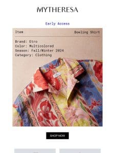 Early access: Gucci， Miu Miu， Etro