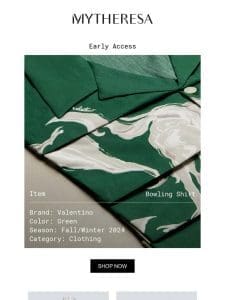 Early access: Valentino， Loewe， Acne Studios