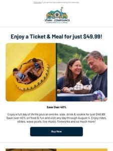 Eat FREE   Ticket + Meal Combo