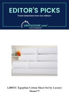 Editor’s Picks – 78% OFF 1，000TC Egyptian Cotton Sheet Set by Luxury Home™