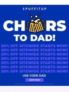 Elevate Father’s Day With 20% OFF