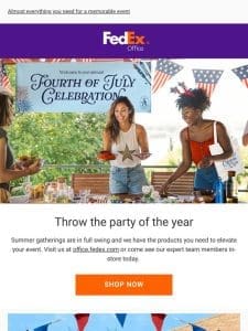 Elevate your party with products from FedEx Office