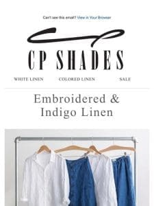 Embroidered & Indigo Linen