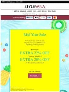 [Ending Soon] Extra -22% + MID YEAR SALE!??