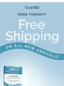 Ending Soon! FREE SHIPPING On New Arrivals