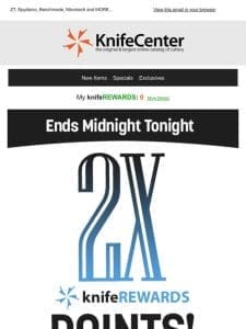 Ends Tonight | 2X Points Everything In Stock!