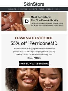 Ends soon: 35% off Perricone MD — flash sale at Dermstore!