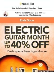 Ends soon: Electric Guitar Month