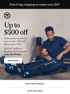 Ends today: Up to $500 off RecoveryAir