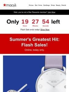 Ends tonight: Summer Flash Sales you’ve just got to see