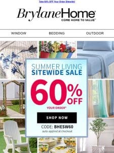 ? Enhance Your Outdoors with 60% Off