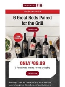 Enjoy FREE shipping on summer’s best BBQ wines