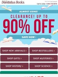 Enjoy up to 90% Off! Superb Clearance Deals