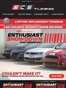Enthusiast Showdown – 2 Day Exclusive Weekend Sale!