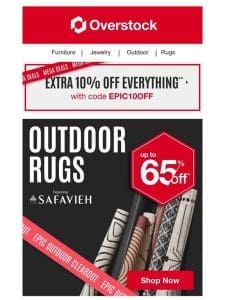 Epic Outdoor Rug Sale: Roll Out Up to 65% Off – Shop Now!