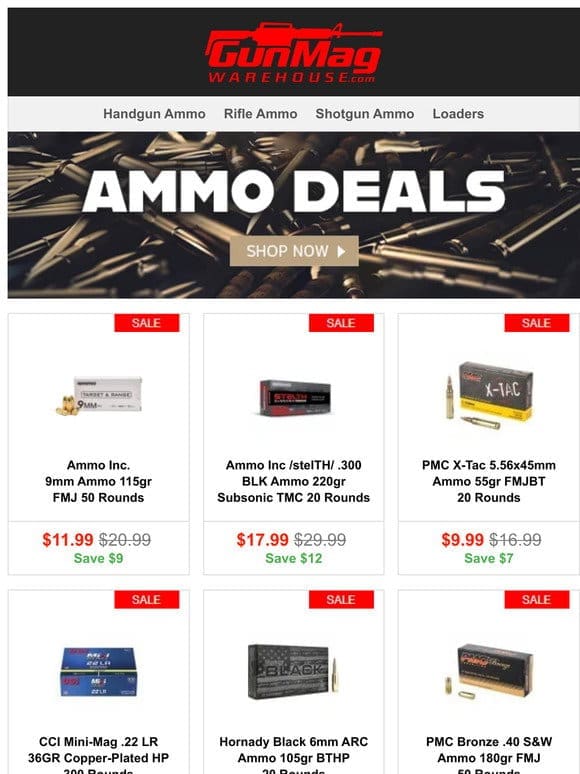 Essential Ammo For Your Next Range Day | Ammo Inc 9mm 115gr 50rd Box for $12