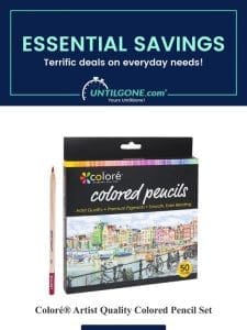 Essentials Savings – 76% OFF Coloré® Artist Quality Colored Pencil Set