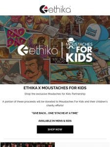 Ethika x Moustaches For Kids