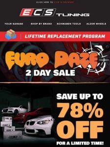 Euro Daze at ECS – Up To 78% Off For 2 Days Only!