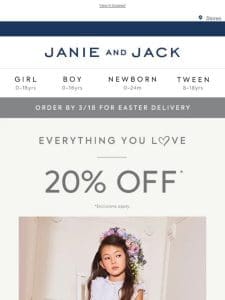 Everything you love is 20% off