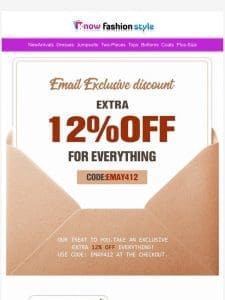 Exclusive 12% OFF COUPON For your any order!?