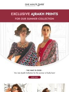 Exclusive Ajrakh Prints for Your Summer Collection.