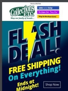 Exclusive Flash Sale: Enjoy Free Shipping!