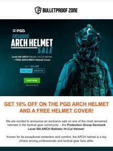 Exclusive PGD ARCH Helmet sale – Get 10% OFF and a FREE Helmet Cover!