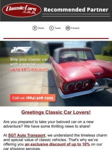 Exclusive Summer Offer: Up to 10% Off on Classic Car Shipping