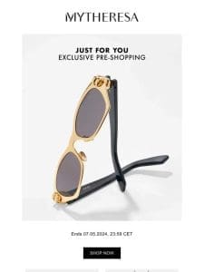 Exclusive pre-shopping: Dior Eyewear， Gucci， The Row