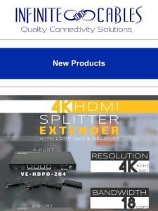 Expand Your Display: 4K HDMI Splitter Extender with Loop Out & Receiver!