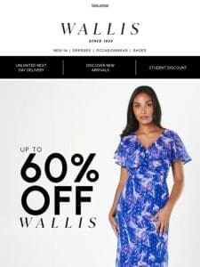 Explore up to 60% off Wallis