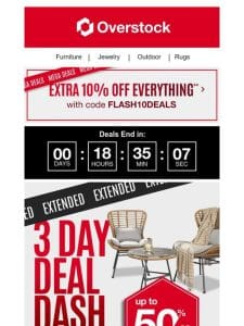 Extended?! YESSS! 1 More Day for Up to 50% Off!