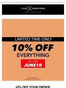 Extra 10% OFF Your Order