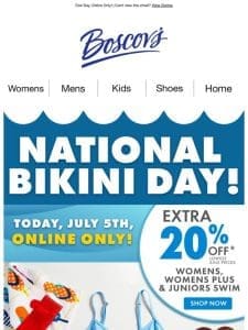 Extra 20% OFF* During National Bikini Day