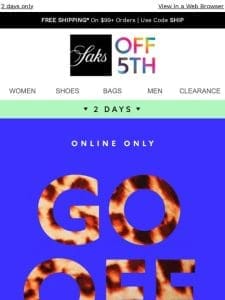 Extra 20% OFF: Get ready to GO OFF!