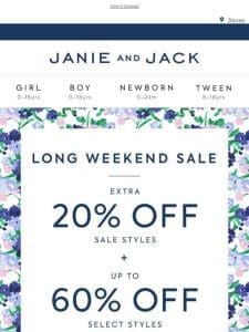 Extra 20% off? We’ve got just the sale…