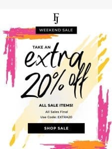 Extra 20% (!) off sale items