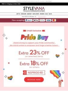 Extra 23% OFF |  ️‍ Celebrating Pride Day with SV!