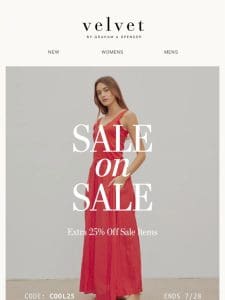 Extra 25% Off Sale + New Styles Included!