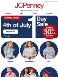 Extra 30% Off   Happy 4th of July!