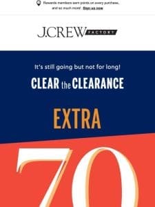 Extra 70% off CLEARANCE!   S-E-V-E-N-T-Y   percent   off!!